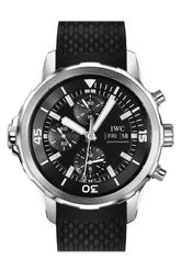Iwc Aquatimer Chronogragh Black Dial On Strap Iw376803 Watch